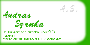 andras szrnka business card